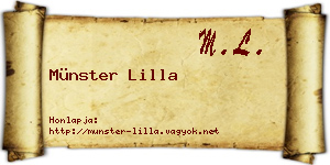 Münster Lilla névjegykártya